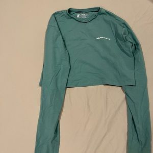 Blue Cropped Long Sleeve